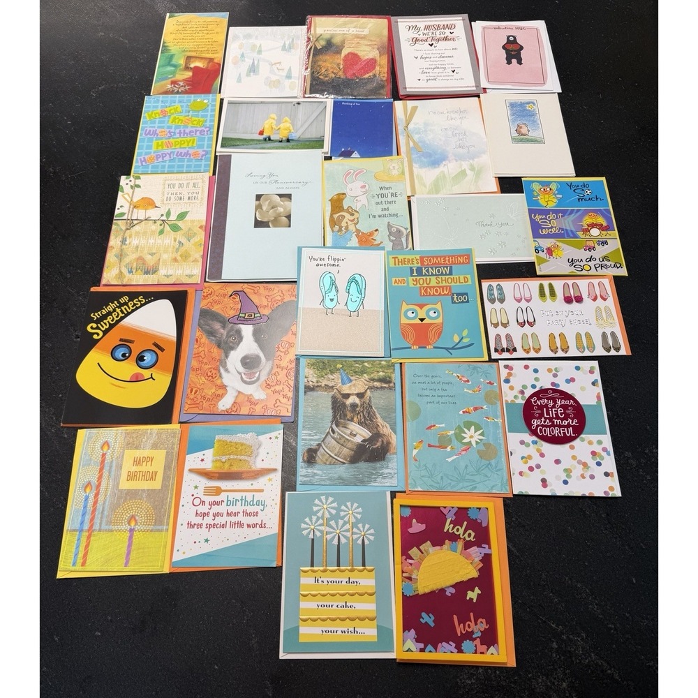 Hallmark Greetingโ Card Lot 27 New w/ Envelopes Birthday Halloween Valentine